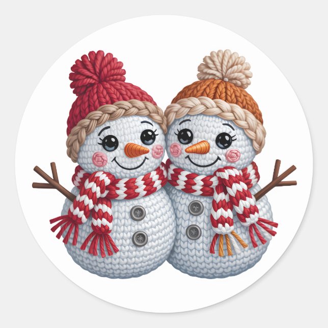 Elegante Weihnachts-Botanik im Wasserfarblook Runder Aufkleber (Vorderseite)