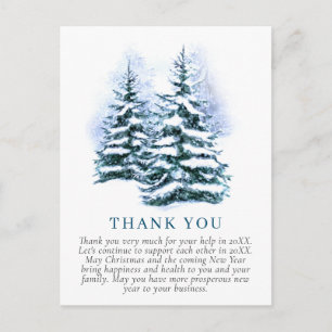 Elegante Weihnachts Corporate Danke Postkarte