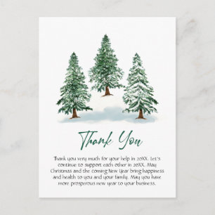 Elegante Weihnachts Corporate Danke Postkarte