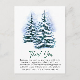 Elegante Weihnachts Corporate Danke Postkarte