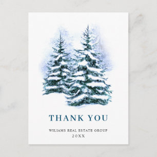 Elegante Weihnachts Corporate Danke Postkarte