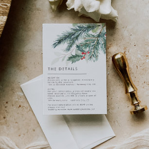 Elegante Weihnachts-Details-Karte RSVP Karte