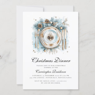 Elegante Weihnachts-Dinner-Einladung Einladung
