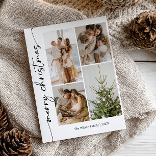 Elegante Weihnachts-Fotocollage als Feiertagskarte