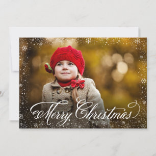 Elegante Weihnachts-Fotokarte Feiertagskarte