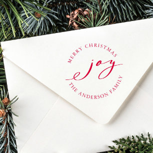 Elegante Weihnachts-Joy Holiday Selbstinking Brief Permastempel