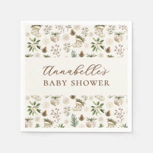 Elegante Weihnachts- oder Winterkindusche Serviette