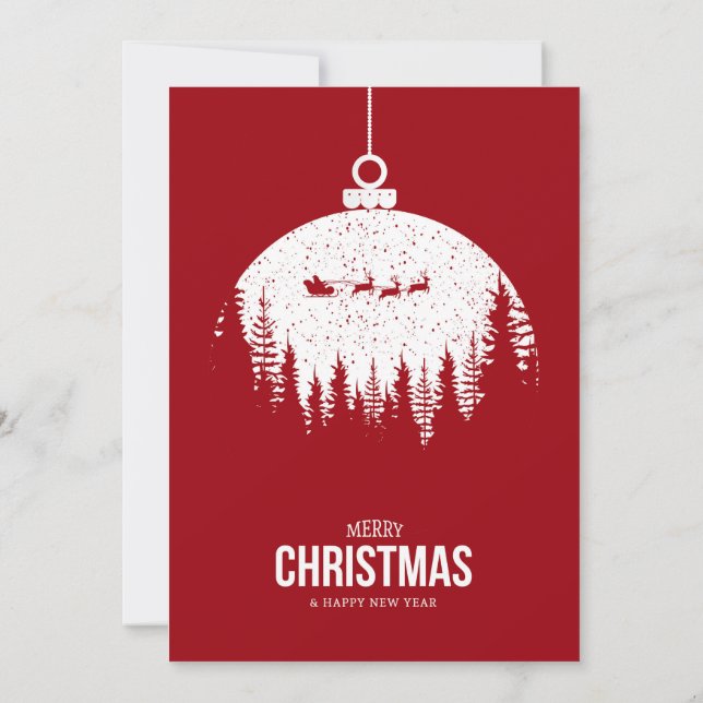 Elegante Weihnachts-Party Einladung (Rückseite)