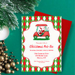 Elegante Weihnachts-Party Einladung<br><div class="desc">Erleben Sie den Zauber der Ferien auf den Grüntönen mit unserer Weihnachtsgolfeinladung. Der Weihnachtsmann windet sich fröhlich von einem Golfwagen auf diesem eleganten,  roten und grünen Muster. T-Shirt im Stil - bestellen Sie jetzt für ein unvergessliches Fest!</div>