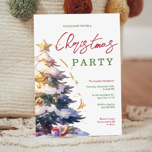 Elegante Weihnachts-Party Einladung