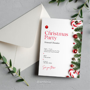 Elegante Weihnachts-Party Einladung