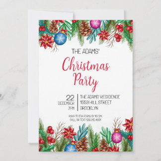 Elegante Weihnachts-Party Einladung