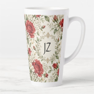 Elegante Weihnachts-Poinsettie & Stechpalme im Vin Milchtasse
