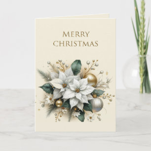 Elegante Weihnachts-Poinsettien-Blume Feiertag Karte
