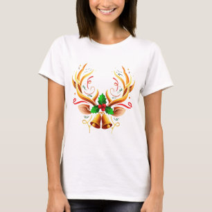 Elegante Weihnachts-Reh-Hörner Moderne Weihnacht T-Shirt