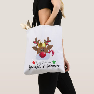 Elegante Weihnachts-Rentier-Tragetasche