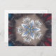 Elegante Weihnachts-Star Shiny Blue White Feiertagspostkarte (Vorne/Hinten)