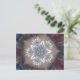 Elegante Weihnachts-Star Shiny Blue White Feiertagspostkarte (Stehend Vorderseite)