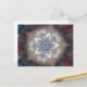 Elegante Weihnachts-Star Shiny Blue White Feiertagspostkarte (Vorderseite/Rückseite Beispiel)