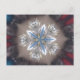 Elegante Weihnachts-Star Shiny Blue White Feiertagspostkarte (Vorderseite)