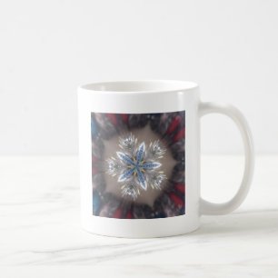 Elegante Weihnachts-Star Shiny Blue White Tasse
