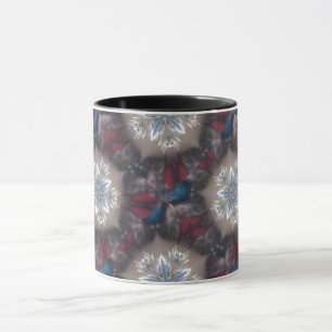 Elegante Weihnachts-Star Shiny Blue White Tasse
