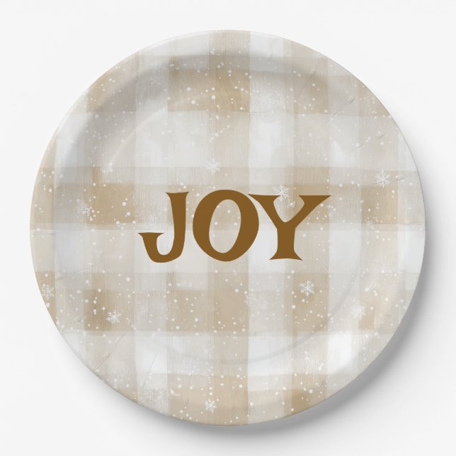 Elegante Weihnachts-Text-Papierplatten Pappteller (Vorderseite)