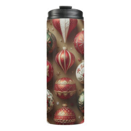 Elegante Weihnachts-Tumbler mit Ornamenten für Fam Thermosbecher