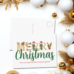 Elegante Weihnachts-Typografie für individuelle Un Feiertagspostkarte