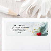 Elegante Weihnachts- und Winter-Aquarell-Hochzeit