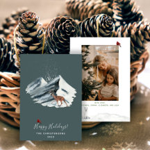 Elegante Weihnachts-Winter-Bergszene-Foto