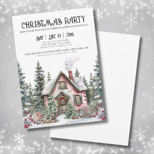 Elegante Weihnachts-Winterparty Einladung