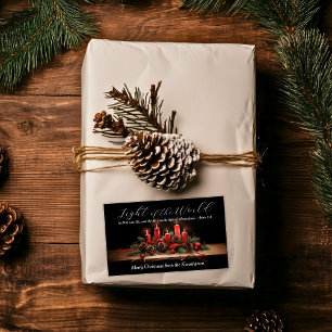 Elegante Weihnachtsbäckerei - Licht der Welt Rechteckiger Aufkleber