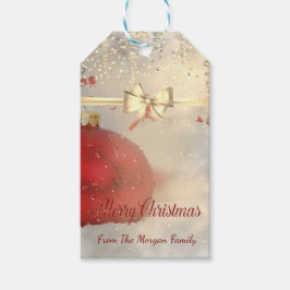 Elegante Weihnachtsbälle, Bow, Confetti Geschenkanhänger