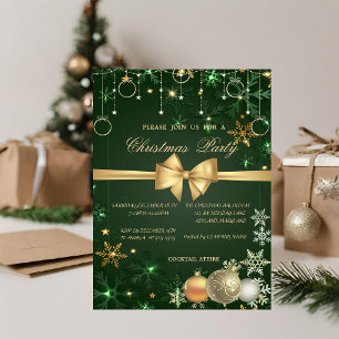 Elegante Weihnachtsbälle, Schneeflocken Firmenweih Einladung