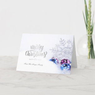 Elegante Weihnachtsbälle , Snowflake Company Feiertagskarte