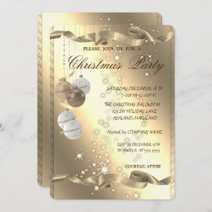 Elegante Weihnachtsbälle, Sparkle, Weihnachts-Part Einladung