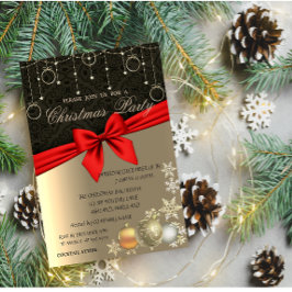 Elegante Weihnachtsbälle, Weihnachtsfest im Untern Einladung