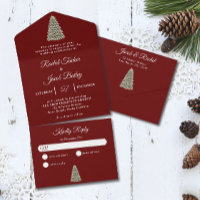 Elegante Weihnachtsbaum Dark Red Christmas