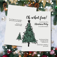 Elegante Weihnachtsbaum-Festparty-Einladung