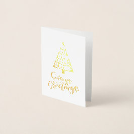 Elegante Weihnachtsbaum-Frohe Festtage Folienkarte