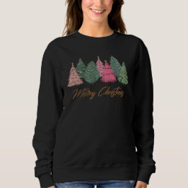 Elegante Weihnachtsbaumen frohe Weihnachten Sweatshirt