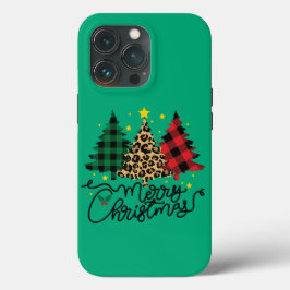 Elegante Weihnachtsbaumen Kariert Case-Mate iPhone Hülle