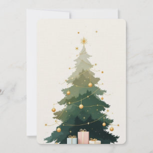 Elegante Weihnachtsbaumkarte. Einladung