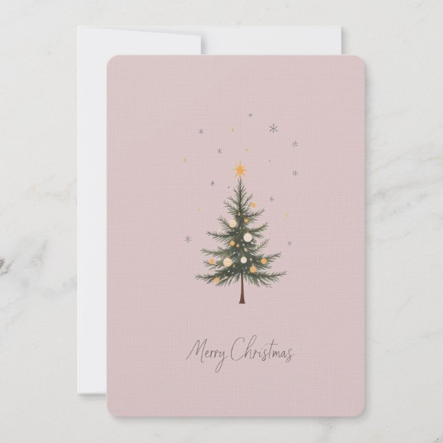 Elegante Weihnachtsbaumkarte. Einladung (Vorderseite)