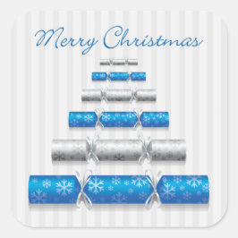 Elegante Weihnachtsbonbons Quadratischer Aufkleber