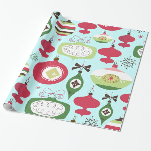 Elegante Weihnachtsdekoration im Art-Déco-Stil Geschenkpapier