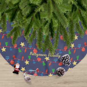 Elegante Weihnachtsdekoration in Blau Polyester Weihnachtsbaumdecke