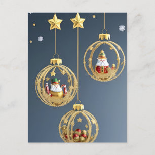 Elegante Weihnachtsdekorationen Feiertagspostkarte