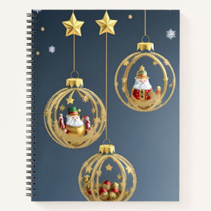 Elegante Weihnachtsdekorationen Notizbuch